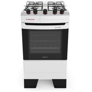 Foto de Fogão 4 Bocas Automático Piacere Vetro Mueller Bivolt Branco