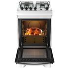 Fogão 4 Bocas Branco Com Mesa Inox Dako Novo Supreme Bivolt