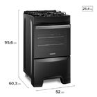 Fogão 4 Bocas Continental Preto Automático Com Toplimpafácil