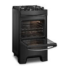 Fogão 4 Bocas Continental Preto Mesa De Vidro  Forno Eco Turb