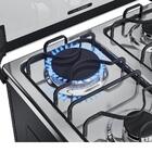 Fogão 4 Bocas Dako Magister Preto Com Mesa Inox Bivolt