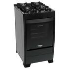 Fogão 4 Bocas Dako Supreme Glass Preto  Com Mesa De Vidro - B