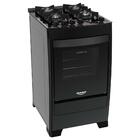 Fogão 4 Bocas Dako Supreme Glass Preto  Com Mesa De Vidro - B