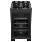 Fogão 4 Bocas Dako Supreme Glass Preto  Com Mesa De Vidro - B