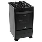 Fogão 4 Bocas Dako Supreme Glass Preto  Com Mesa De Vidro - B