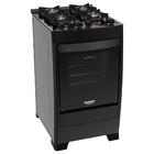 Fogão 4 Bocas Dako Supreme Glass Preto  Com Mesa De Vidro - B