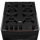 Fogão 4 Bocas Dako Supreme Glass Preto  Com Mesa De Vidro - B