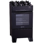 Fogão 4 Bocas De Piso Atlas Mônaco Top Glass Preto Bivolt