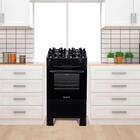 Fogão 4 Bocas De Piso Atlas Mônaco Top Glass Preto Bivolt