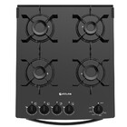 Fogão 4 Bocas De Piso Atlas Mônaco Top Glass Preto Bivolt