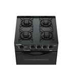 Fogão 4 Bocas De Piso Esmaltec Caribe Glass Preto Bivolt