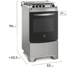 Fogão 4 Bocas Electrolux Prata Com Vidro Interno Removível (5