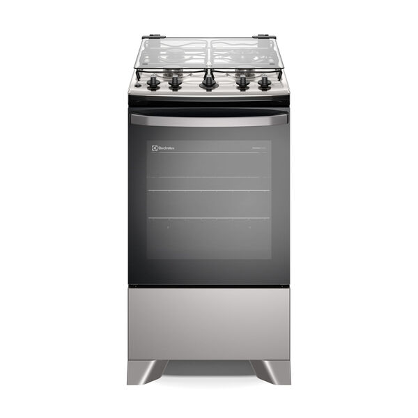 Fogão 4 Bocas Electrolux Prata Efficient Com Mesa Inox  Perfe