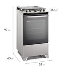 Fogão 4 Bocas Electrolux Prata Efficient Com Mesa Inox  Perfe