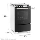 Fogão 4 Bocas Electrolux Preto Com Porta Full Glass (56lbu) B