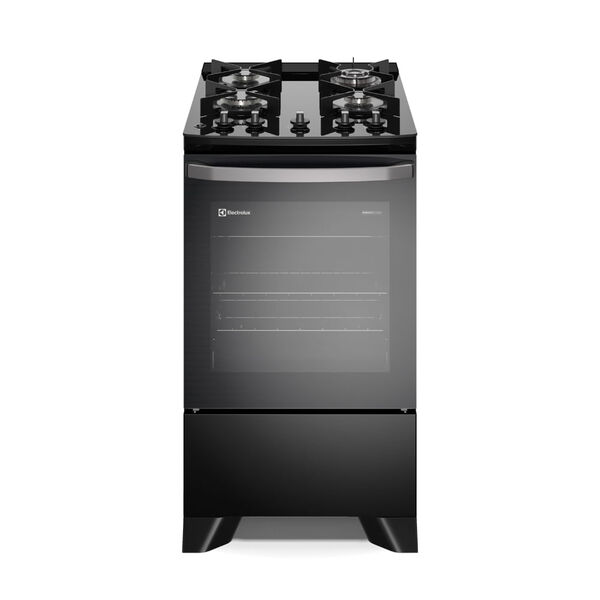Fogão 4 Bocas Electrolux Preto Efficient Mesa De Vidro  Perfe