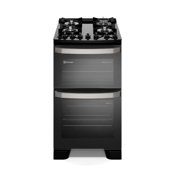 Fogão 4 Bocas Electrolux Preto Experience Mesa Vidro  2 Forno