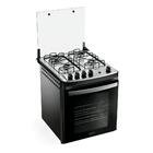 Fogão 4 Bocas Embutir Dako Supreme Mesa De Inox Preto Bivolt