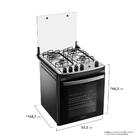 Fogão 4 Bocas Embutir Dako Supreme Mesa De Inox Preto Bivolt