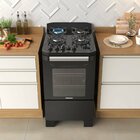 Fogão 4 Bocas Mesa De Vidro Timer Digital Bivolt Automático I