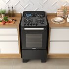 Fogão 4 Bocas Mesa De Vidro Timer Digital Bivolt Automático I