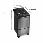 Fogão 4 Bocas Mesa De Vidro Timer Digital Bivolt Automático I