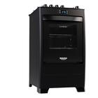 Fogão 4 Bocas Preto Com Mesa De Vidro E Timer Digital Dako Su