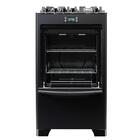 Fogão 4 Bocas Preto Com Mesa De Vidro E Timer Digital Dako Su