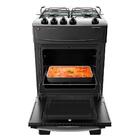 Fogão 4 Bocas Preto Com Mesa Inox Atlas Atenas Bivolt