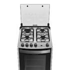 Fogão 4 Bocas Preto Com Mesa Inox Dako Magister Bivolt