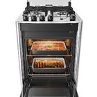 Fogão 4 Bocas Preto Com Mesa Inox Dako Magister Bivolt