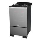 Fogão 4 Bocas Preto Frente Vidro Espelhado E Timer Digital Da