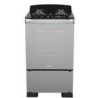 Fogão 4 Bocas Preto Frente Vidro Espelhado E Timer Digital Da