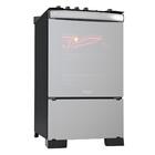 Fogão 4 Bocas Preto Frente Vidro Espelhado E Timer Digital Da