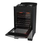 Fogão 4 Bocas Preto Frente Vidro Espelhado E Timer Digital Da