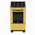 Fogao 4 Bocas Venax Delplus Vitreo Bl Amarelo Gas Glp