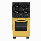 Fogao 4 Bocas Venax Delplus Vitreo Bl Amarelo Gas Glp