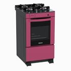 Fogao 4 Bocas Venax Delplus Vitreo Bl Pink Gas Glp