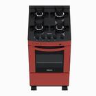 Fogao 4 Bocas Venax Delplus Vitreo Bl Vermelho Gas Glp