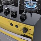 Fogao 4 Bocas Venax Gaudi Vetro Vitreo Amarelo Gas Glp