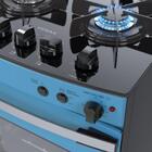 Fogao 4 Bocas Venax Gaudi Vetro Vitreo Azul Gas Glp