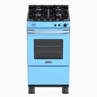 Fogao 4 Bocas Venax Gaudi Vetro Vitreo Azul Gas Glp