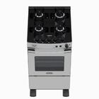 Fogao 4 Bocas Venax Gaudi Vetro Vitreo Inox Gas Glp