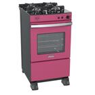Fogao 4 Bocas Venax Gaudi Vetro Vitreo Pink Gas Glp