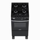 Fogao 4 Bocas Venax Gaudi Vetro Vitreo Preto Fosco Gas Glp