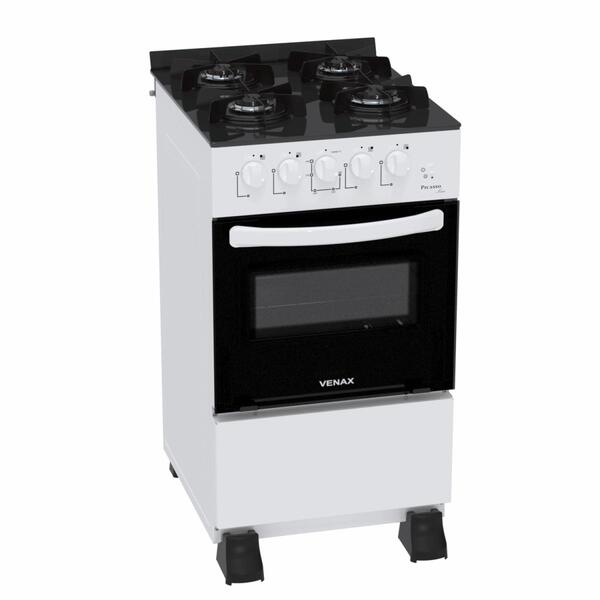Fogao 4 Bocas Venax Picasso Line Branco Gas Glp