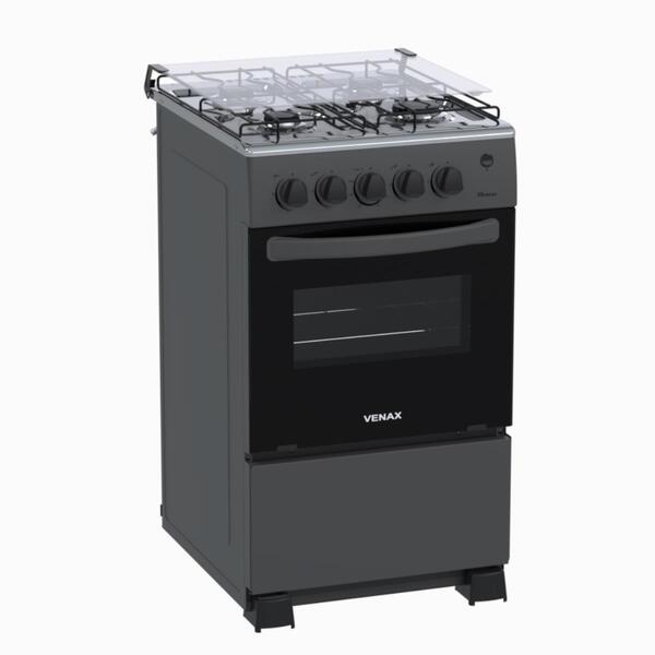 Fogao 4 Bocas Venax Picasso Mesa Inox Giii Grafite Gas Glp