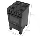 Fogao 4b Realce Ares Glass Glass  Mesa Vidro C/ Ac - 26000