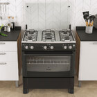 Fogão 5 Bocas À Gás Itatiaia Star Acendimento Automático Pret