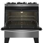 Fogão 5 Bocas Atlas Agile Up Inox Com Mesa De Vidro - Bivolt